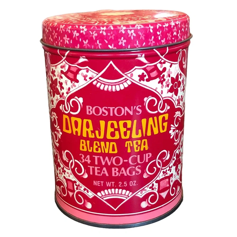 Bostons Darjeeling Blend Tea Metal Tin